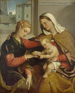 El Matrimonio Místico de Santa Catalina de Giovanni Battista Moroni